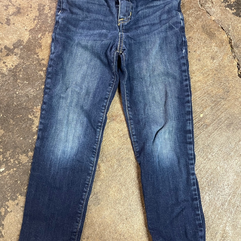 Sonoma Girl stretch Waist 5 Pocket Dark Blue Straight Jeans Size 6